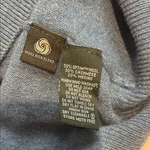 Rodd & Gunn Denim Blue Knit Wool/Cashmere Top Large - Picture 6 of 6